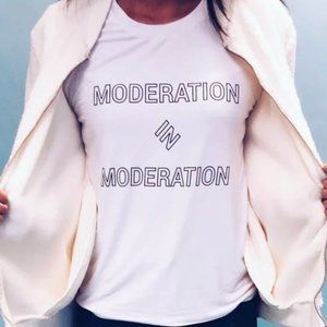 eggie | NWT "Moderation In Moderation" Tee